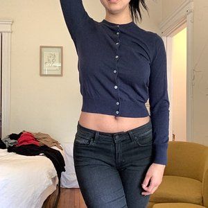 J Crew Navy Cardigan